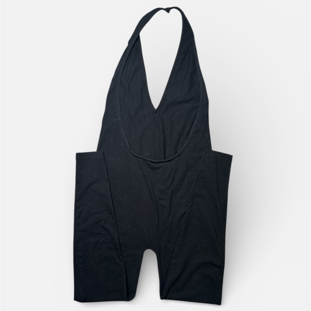 American Apparel Women’s Cotton Spandex Black Halter Romper Catsuit - Picture 6 of 10